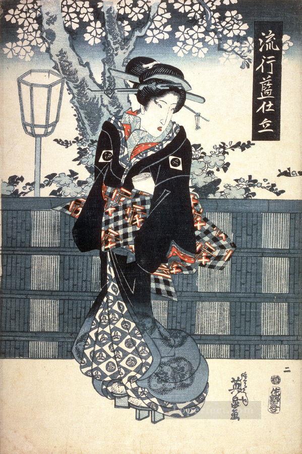 no 2 ni from the series popular indigo clothing ryuko ai shitate Keisai Eisen Ukiyoye Oil Paintings